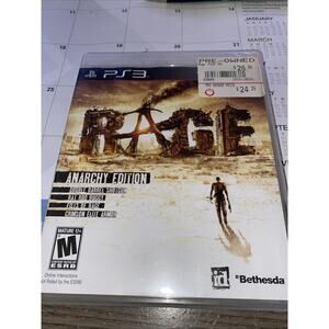 Rage - Anarchy Edition (Sony PlayStation 3, 2011) PS3, Complete with manual